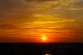 Plano Texas at Sunset Dusk