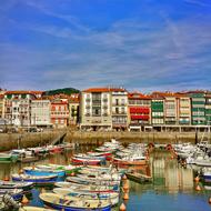 landscape of Port Fishing Boats