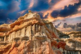dramatic landscape of canyon sky