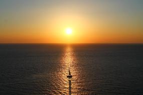 Sunset Water in Santorini