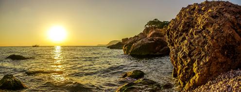 Water Nature at Sunset