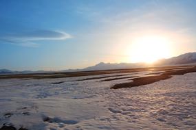 Sailimu Lake In Xinjiang Prairie