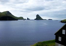 houses on the coast of faroe islands
