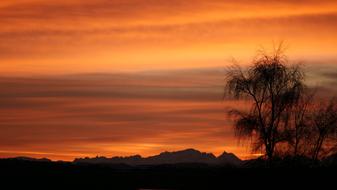landscape of scenic Sunset Dawn Nature