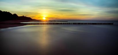 The Baltic Sea Sunset Coast Of