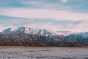 Snowy Mountain and Sky