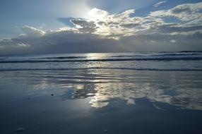 Beach Nature at Sunrise