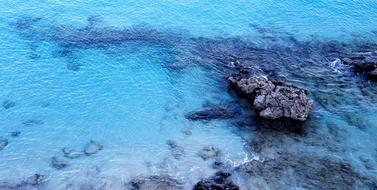 landscape of Rock in Sea Water
