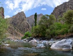 Coruh river in the valley