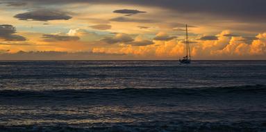 Sunset Sea Horizon