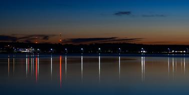 Reflections on sea at Twilight Summer