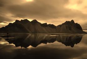 Iceland Mountains at Sunset