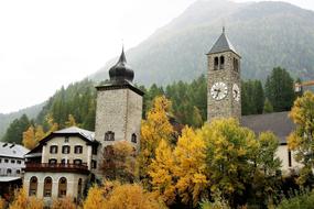 Town Antique Clock church