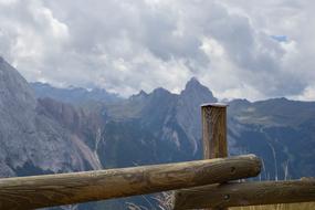 View of Dolomites Mountains