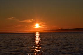 Sunset light on Sea Water