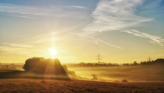 sunrise over the countryside