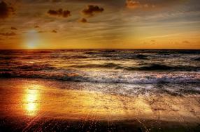 Sea at Sunset in Denmark