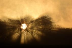 landscape of Twilight Sunrise Backlighting