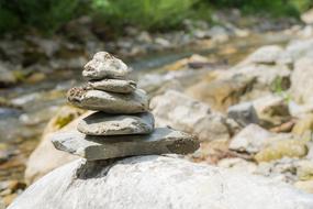 stacking stones at Beach Water