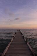 Sea Pier On the Sunset