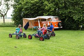 Holiday Children Play at camping