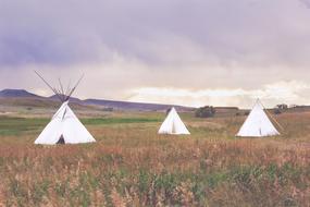 Teepee Outdoors on a cloudy day