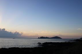 twilight over the coast of Jeju Island