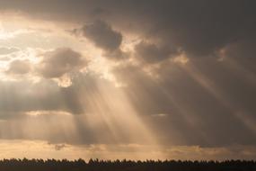 landscape of Sun Light Rays