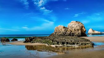 stones and rocks on the seashore