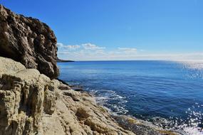 Rocky Coast Formation Sea