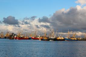 distant view of the port at Lauwersoog