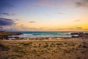 cyprus Beach Sea at Sunset