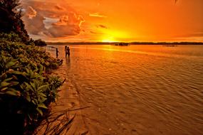 Tropical Lagoon at Sunset