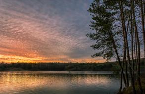 Clouds Sunset Lake