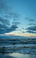 Landscape of sea Waves and Sky