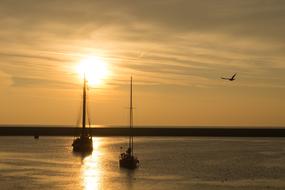 Sailing Sunset Lake