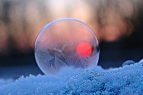 Frost Ball Soap Bubble Frozen