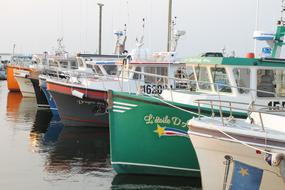 boats in the port in New Brunswick, Canada