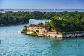 Venice Island House landscape