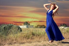 Girl Blonde Dress