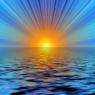 rays water wave sun light mood