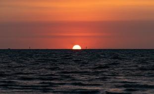 Landscape of Sunset North Sea