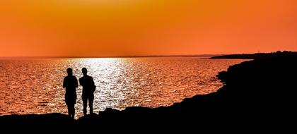 Sunset Shadows Couple