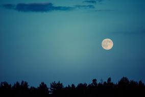 full Moon at dark Night