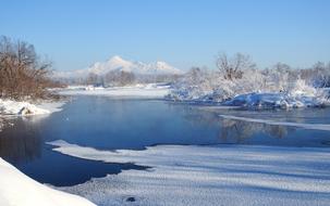 Volcanoes Mountains River