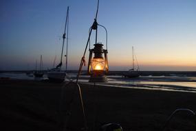 Evening North Sea Kerosene Lamp