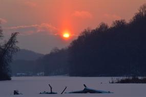 Winter Sunset light