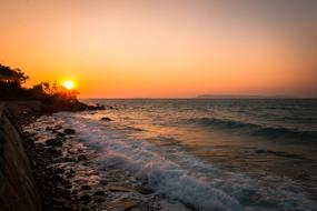 Sea Wave Sunset