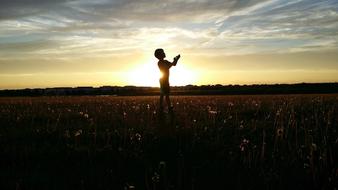 Silhouette Horizon Sunset