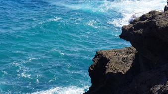 rocky Beach of Blue Ocean